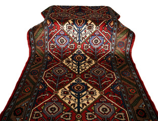 Old and modern Persian Colourful Arabesque and handmade carpet, rug gelim, and Gabbeh with the...