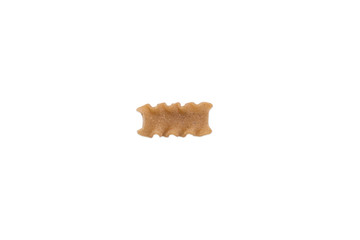 Mafalda corta - wholemeal organic pasta Bronze die - Italian food specialty. Gragnano Pasta, specialty of Italian cuisine, typical of the Amalfi and Sorrento coast and Pompei.