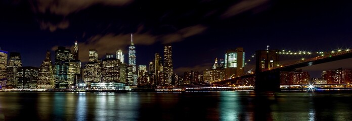 Illuminated New York City At Night