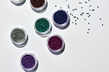 colored sequins for decorating nails