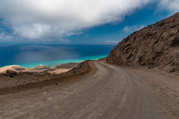 Cofete beach Canary Island of Fuerteventura