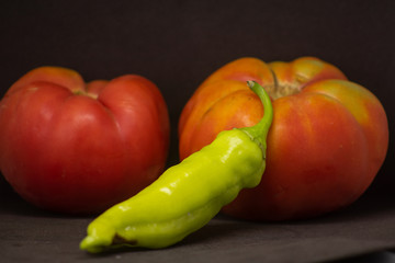 peppers and tomatoes