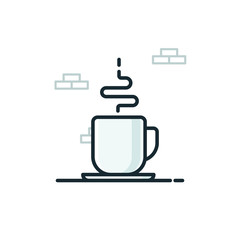 Coffee Vector Design Illustrations Cartoon Style Suitable eb Landing Page, Banner, Flyer, Sticker, Wallpaper, Background