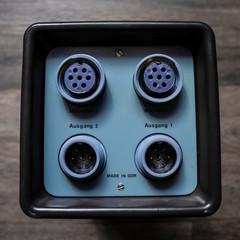 Old fashioned musical equipment for recording