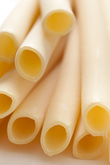 Pcandele lunghe - pasta di Gragnano - Bronze die - Italian food specialty. Gragnano Pasta, specialty of Italian cuisine, typical of the Amalfi and Sorrento coast and Pompei.