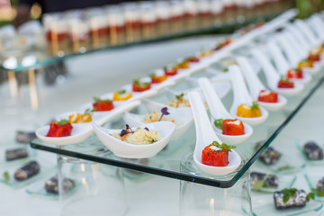 variety appetizers and finger food