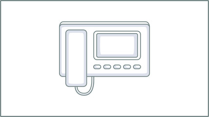 Vector Liner Video Intercom icon.  Security System Illustration. Drawing.