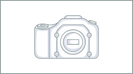 Vector Liner Reflex Camera icon. Camera Illustration. Drawing.