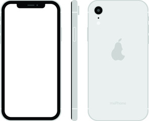 mePhone XR app display (white variation)