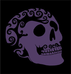 tattoo tribal skull graphic design vector art