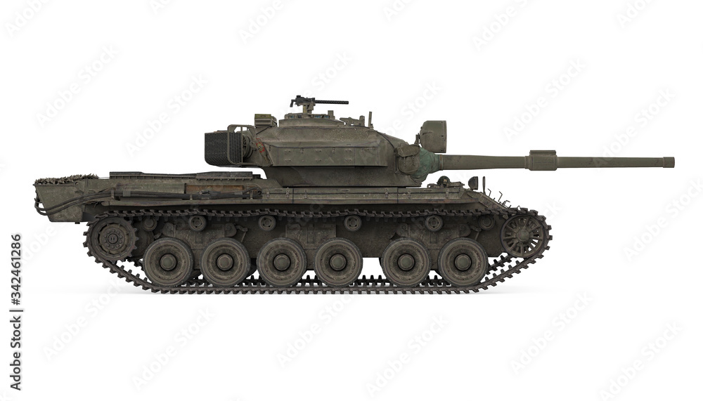 Wall mural Military Tank Isolated