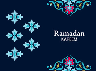 Ramadan Kareem greeting card. Islamic background for holy of Ramadan month.