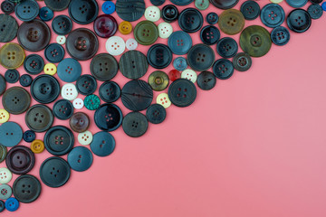Many different buttons for clothes