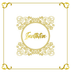 Vector decorative frame. Elegant element for design template, place for text. Floral border. Lace decor for birthday and greeting card, wedding invitation.