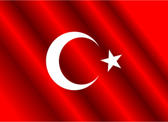 Turkish flag graphic design vector art