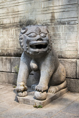 Fototapeta na wymiar Chinese Stone Lion in Beijing