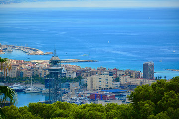 panorama of the city of Barcelona in Spain