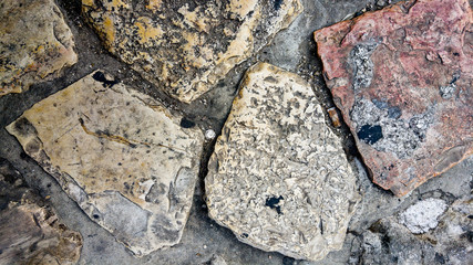 Bullet in ramparts walk, Jerusalem, Israel