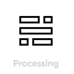 Processing icon. Editable Vector Stroke.