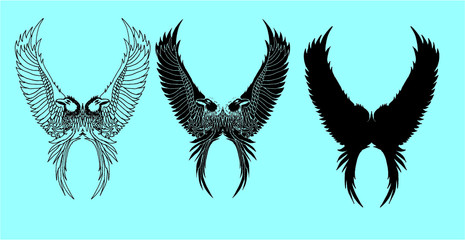tattoo tribal parrot graphic design vector art