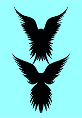 tattoo tribal parrot graphic design vector art