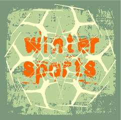 Winter sport ski and snowboard slogan print embroidery graphic design vector art