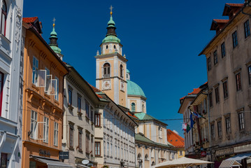 Fototapeta na wymiar panorama of the city of Ljubljana in Slovenia