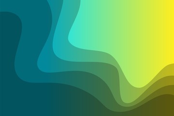 Sea blue vector template with abstract lines. Shining gradient illustration