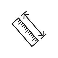 ruler vector icon, ruler in trendy flat style