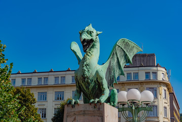 panorama of the city of Ljubljana in Slovenia