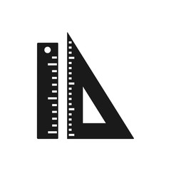 ruler vector icon, ruler in trendy flat style, measure icon