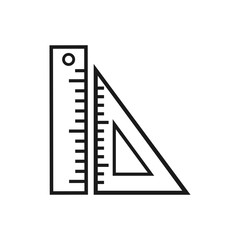 ruler vector icon, ruler in trendy flat style, measure icon
