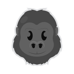 Isolated cute gorilla cartoon