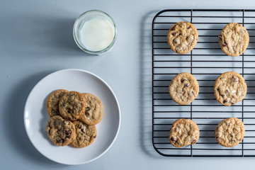 Chocolate Chip Cookies and Milk