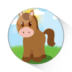 Cute horse cartoon