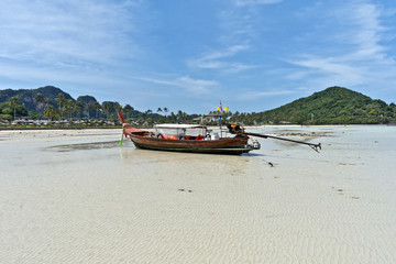 Longtail Boat at Loh Ba Kao Bay on Koh Phi Phi Island, Thailand, Asia
