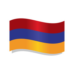 Waving flag of Armenia