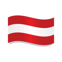 Waving flag of Austria