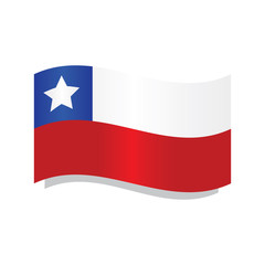 Waving flag of Chile