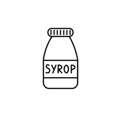 
cough syrup. jar with the inscription 