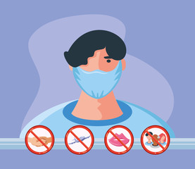 infographic with preventions steps to protection of coronavirus