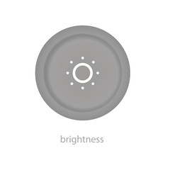 Brightness Icon, Intensity Setting Vector Art Illustration.