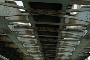 metal bridge over perfume river