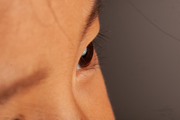 Close up of a child's eye