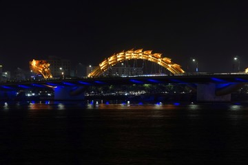 famous dragon bridge in da nang