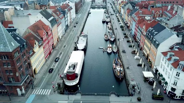 Famous Nyhavn in Copenhagen, Denmark