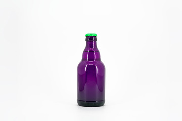 Purple bottle isolated on white background.Can be use for your design.High resolution photo.