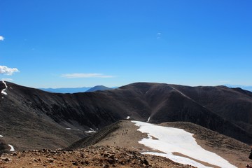 Mount Evans is the highest peak in the Rocky Mountains of North America.