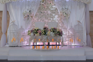 wedding background with different designs and flowers