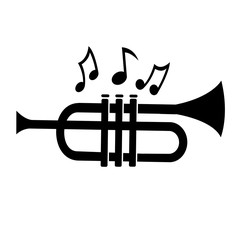 trumpet icon. musical instrument sign vector